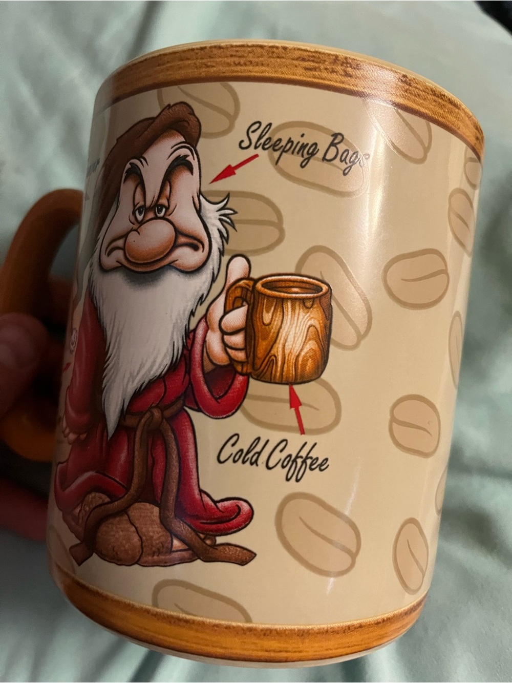 Disney Grumpy Dwarf Ceramic Mug - Brown, Orange, Red, White - Picture 3 of 5
